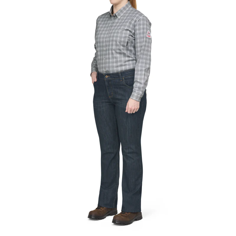Bulwark® Flame Resistant Women's Knit Button Down Shirt - STG3 - Image 7