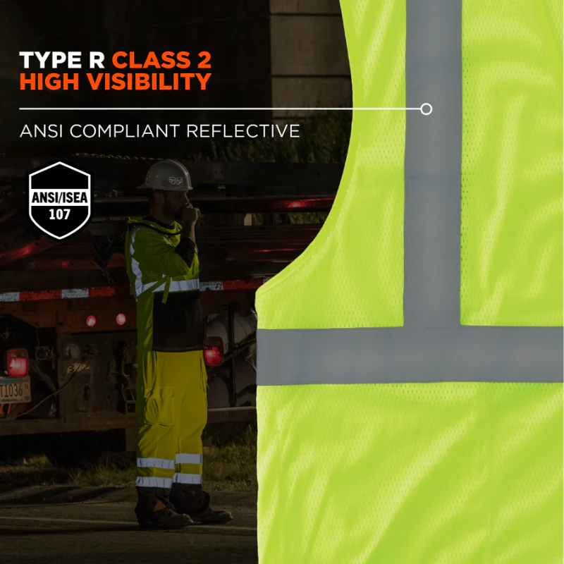Ergodyne GloWear Mesh Hi-Vis Safety Vest - Type R Class 2 - 8210HL - Image 6